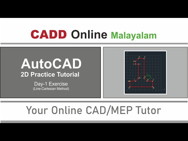AutoCAD 2D Practice Tutorial I Day-1 Exercise