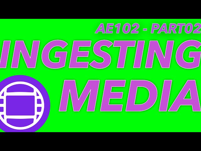 AE102 - INGESTING MEDIA PART02