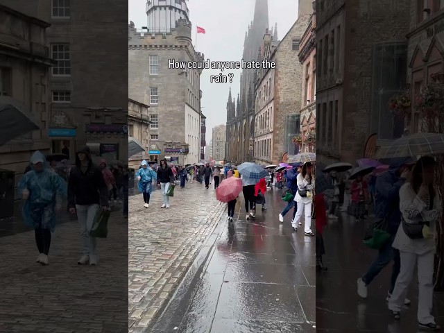 Edinburgh Feels Mystical in the Rain 🌧️🏰 #shorts #viral #travel #hogwarts scotland