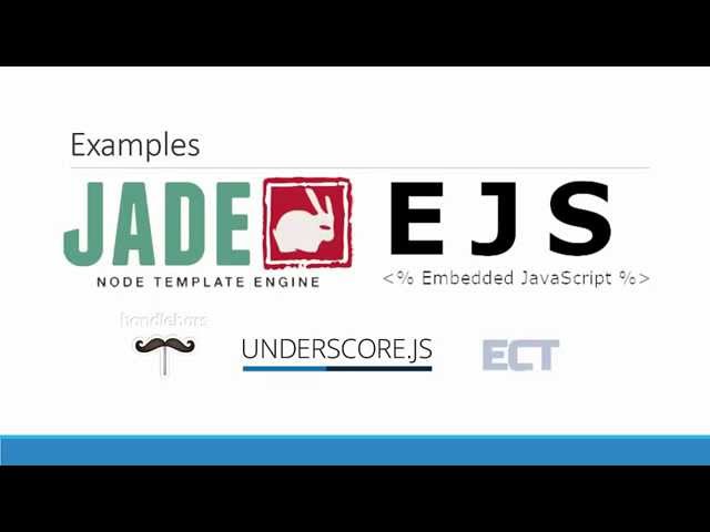 What is a template engines? (Jade & EJS)