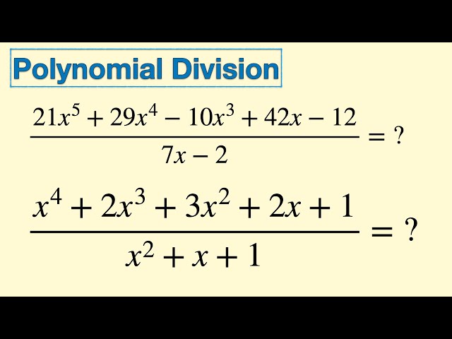 Polynomial Division - Three Methods | AS/Year 12 Mathematics