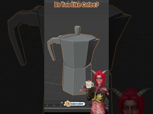 How to Make a Retro Coffee Maker in Blender ☕☕☕ #blender3d #blender #coffee #coffemaker