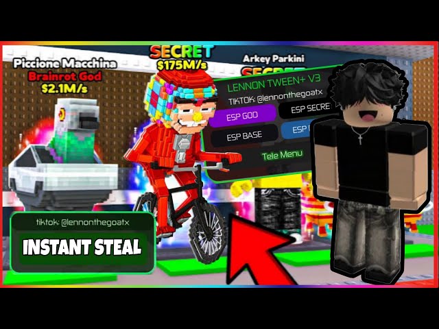 Steal a Brainrot Script GUI | INSTANT STEAL ANTI KICK NOCLIP INFINITE CASH *NO KEY*