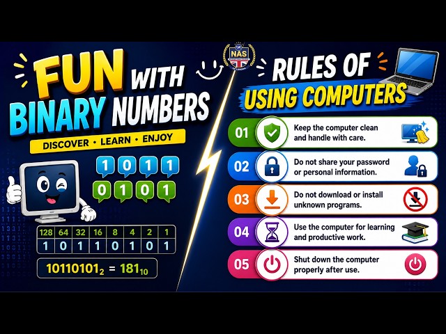 Fun with Binary Numbers & Rules of Using Computers | Computer Basics