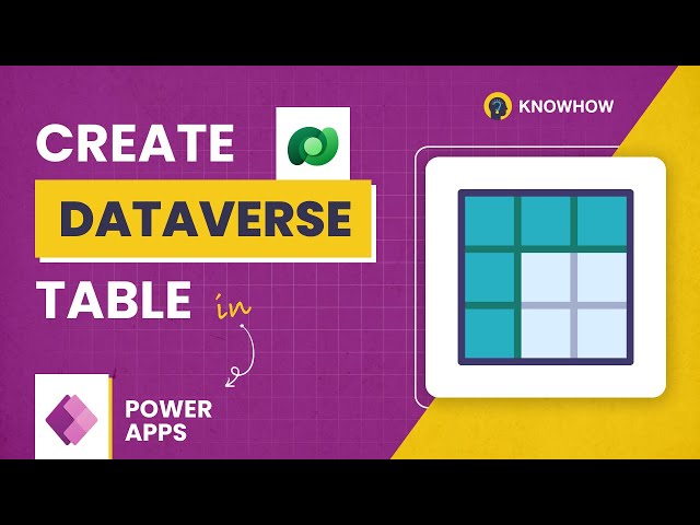 How to Create a Dataverse Table using Power Apps | Power Apps Tutorial