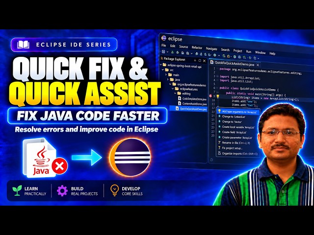 Use Quick Fix and Quick Assist in Eclipse | Fix Java Code Faster