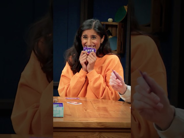 Knock knock! She slipped it in