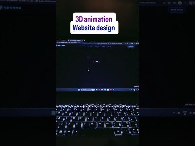 3D animation website design  💡..#website #ytshorts #websitedesign