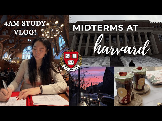 4AM HARVARD MIDTERMS VLOG 📚 study motivation, productive weekend in my life