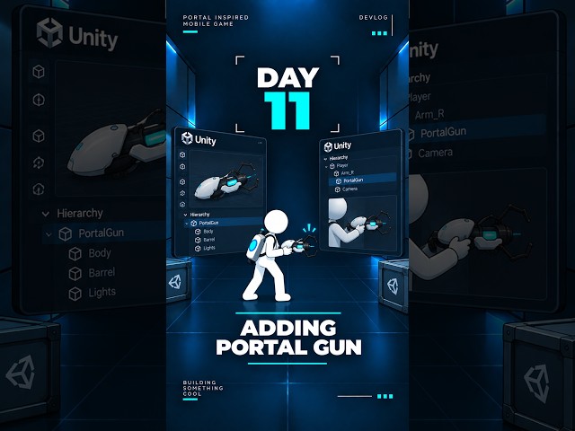 We added the portal gun! #game #portal #videogame #unity #gamecreator #indie