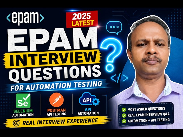 EPAM interview questions for automation testing | #seleniumautomation | #postman | #apiautomation
