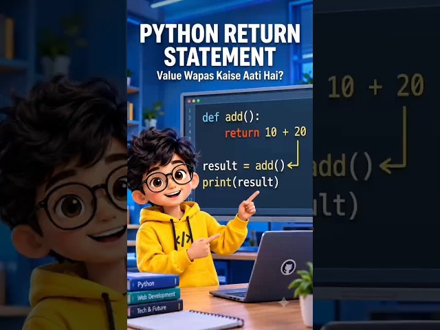 Python Return Statement Explained Simply 🐍💻 | Chotu Coder #35 #Shorts