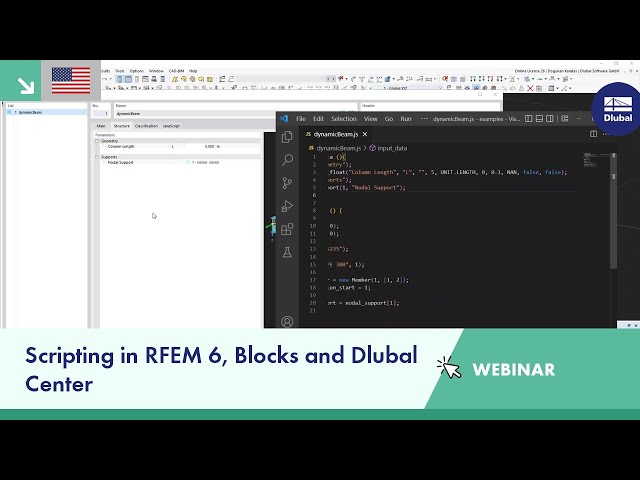 البرمجة النصية في Blocks ،RFEM 6 و Dlubal Center