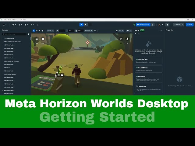 Meta Horizon Worlds is back?! Desktop Creator Tool: Getting Started, UI, and Importing Assets.