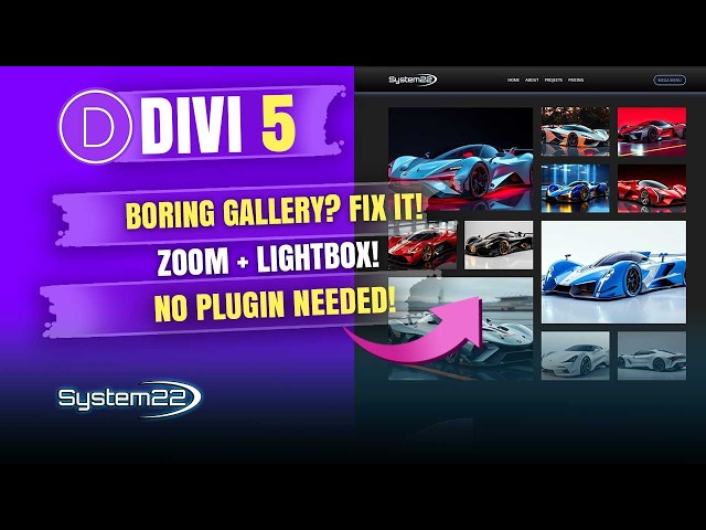 Divi 5 Gallery Upgrade! Create This AMAZING Zoom & Lightbox Effect