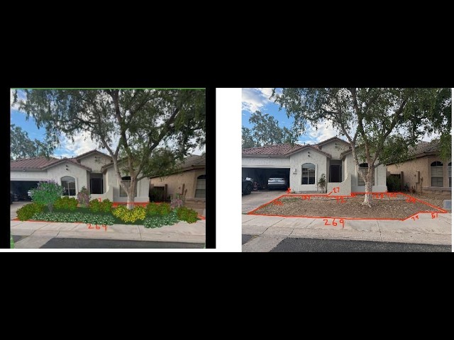 Realistic Front Yard Landscape Design from a House Photo | Realtime Landscaping