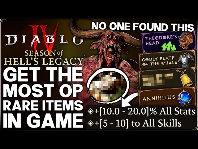 Diablo 4 - New OP Secret Unique Found - How to Get ALL Rare S15 Items - Hidden Mythic Guide & More!