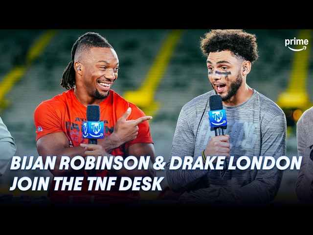 Bijan Robinson & Drake London on the TNF Desk After Big Falcons Win | Prime Video