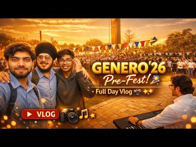 GENERO ’26 Pre-Fest 🎉 | Full Day Vlog 📸✨|ABES Engineering College 🎓