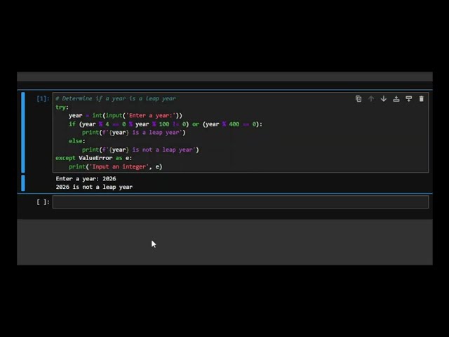 Python Leap Year Checker in 60 seconds