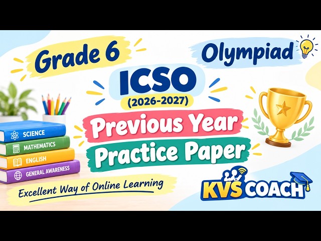 Class 6 || ICSO OLYMPIAD 2026 || Previous Year Practice Paper || #olympiads #class6 #icso #computer