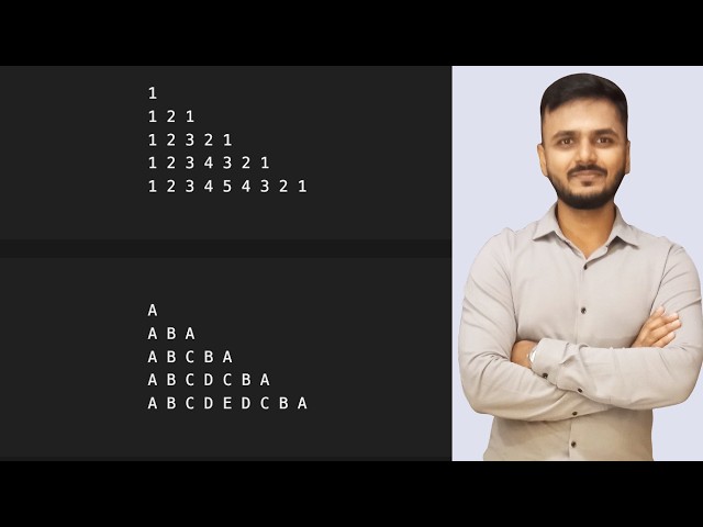 2 Java Pattern Programs: Mastering Nested Loops (Symmetry - 4) - Divide and Reverse Method