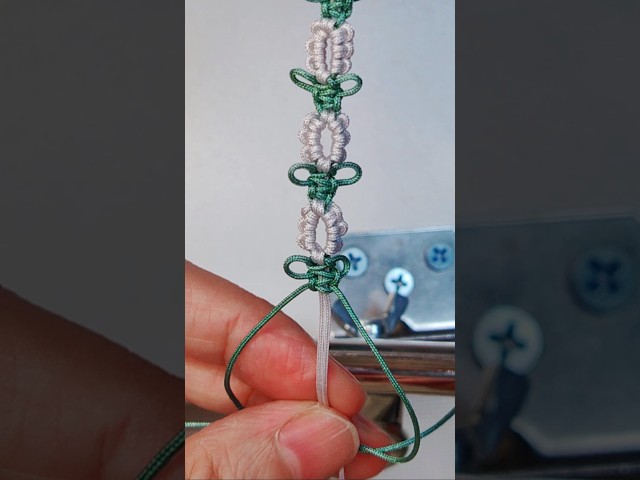 DIY floral friendship bracelet macrame #macrametutorial #diy #claybracelet
