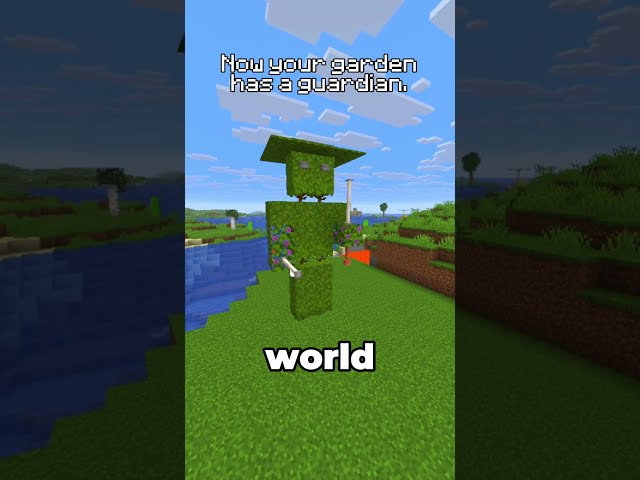 Now your garden has a guardian! #minecraft