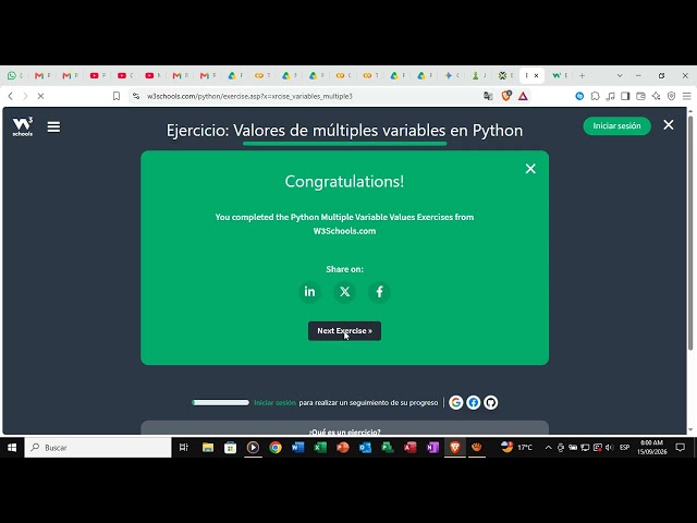 Quiz nombres y asignación de variables en Python