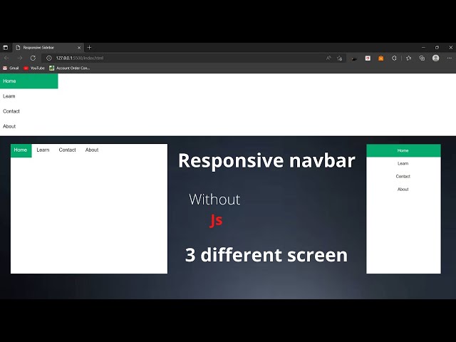 How to create Responsive Navbar Without javascript