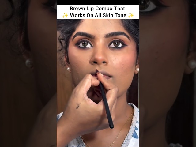 By- priyanka.priyu.mua_cbe | lip combo for all skin tones #shorts #lipcombo #lipstick #nudelipstick