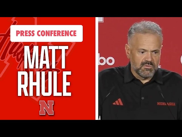 Nebraska Football Head Coach Matt Rhule meets with the media following 56-7 win vs Bowling Green 