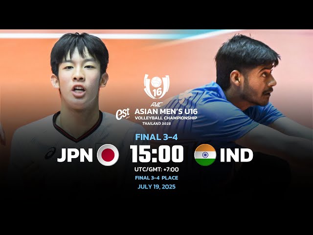 JPN VS IND I F 3-4 I 2ND ASIAN MEN'S U16