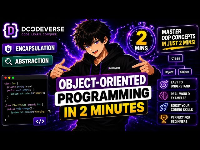 OOPS Tutorial in One Short | Object Oriented Programming | Dcodeverse