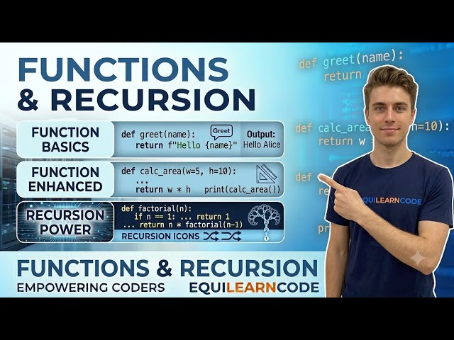[English] Python Functions & Recursion Explained | Functions, Arguments & Recursion | Python 