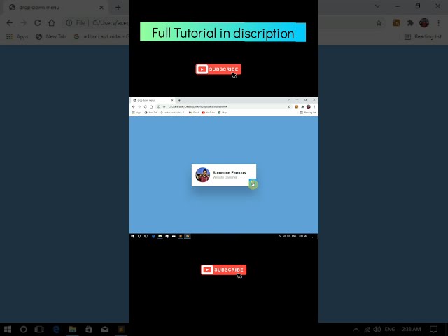 Drop Down Menu Using HTML CSS & Javascript