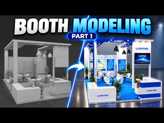 How to Model a Professional Exhibition Booth in Cinema 4D | Part 1