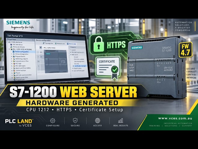 Siemens S7-1200 Web Server Setup | Hardware Generated Certificate | FW 4.7 | PLC LAND | VCEA