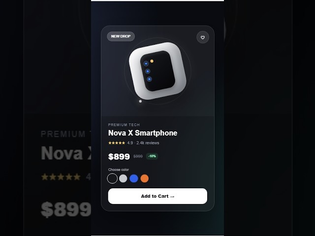 This Product Card UI Feels Like a Real Store 🛍️ | HTML CSS JavaScript