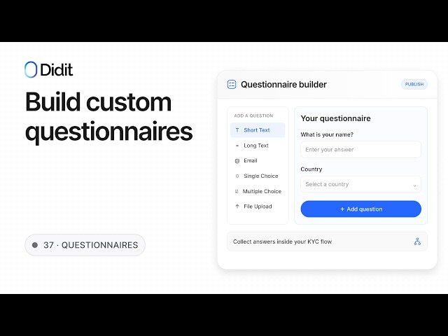 Custom KYC Questionnaires — Source of Funds Forms in Your Verification