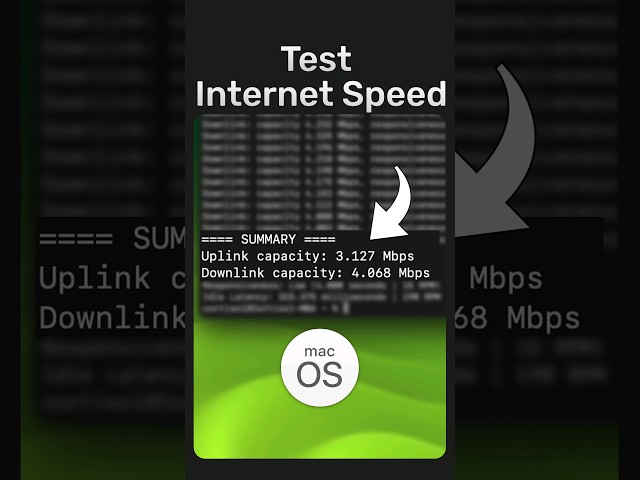 Simple Trick To Test Internet Speed on MacOS