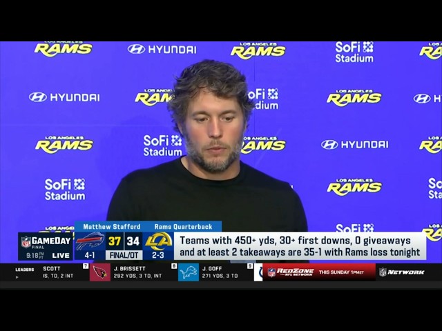 Postgame Interview | Rams QB Matthew Stafford after OT heartbreaking loss to Bills