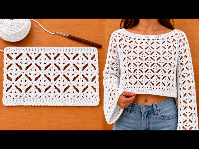 ✧ UNIQUE & Stunning Crochet Pattern For Cardigan, Blanket & Shawl ✦ 1-Row Stitch 👑