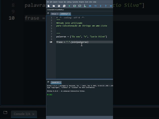 Python -  Método Join🐍  #python #estruturadedados #pythonlanguage #programação