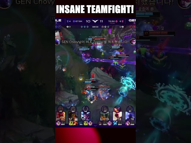 CHOVY & RULER INSANE TEAMFIGHT vs GUMAYUSI & ZEUS in LCK! #shorts #lck #leagueoflegends