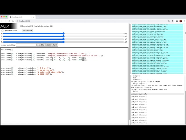 Livecode demo for BOOM (5 min)