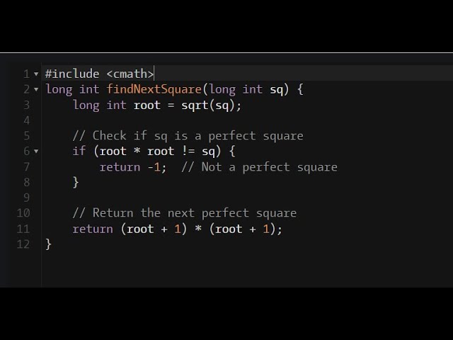 C++ - Find the Next Perfect Square | Codewars 8KYU
