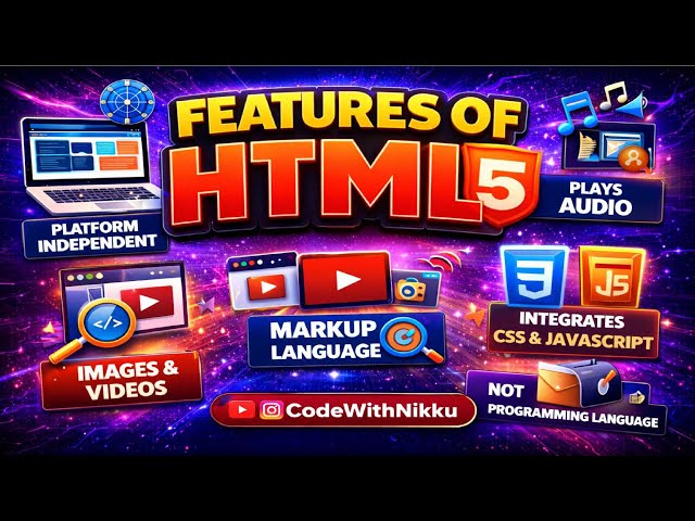 Features of HTML | Part 2 | HTML Tutorial for Beginners | CodeWithNikku