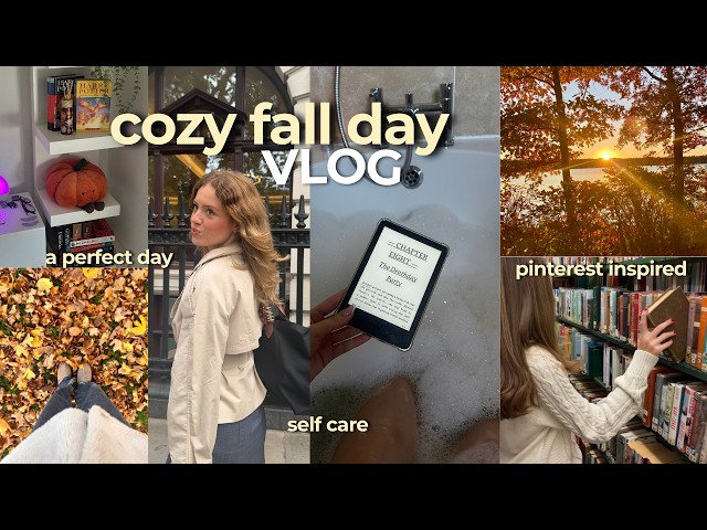 romanticising fall 🍂 a cosy day in my life | self care, baking, charity shopping & matcha