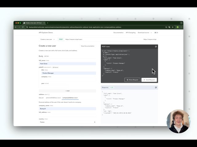 Bump.sh - API Explorer demo